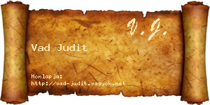 Vad Judit névjegykártya